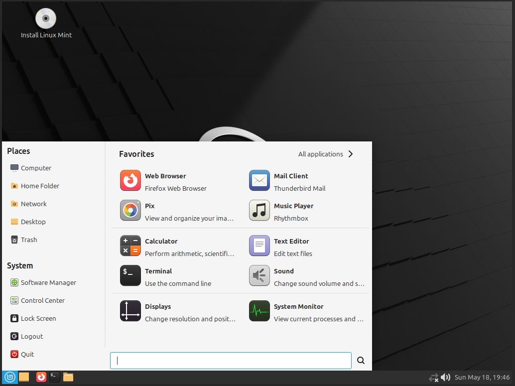 Linux Mint med Mate